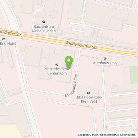 Standortübersicht der Tankstelle Mercedes- Benz AG - Niederlassung Köln / Leverkusen in 50825 Köln