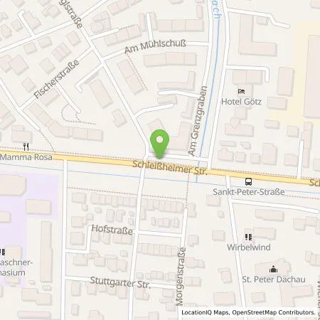 Standortübersicht der Tankstelle Stadtwerke Dachau in 85221 Dachau