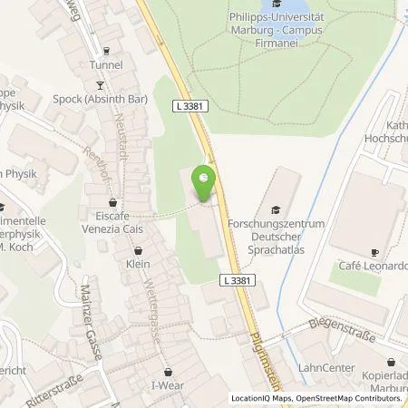 Standortübersicht der Tankstelle Erneuerbare für Marburg-Biedenkopf GmbH & Co. KG in 35037 Marburg