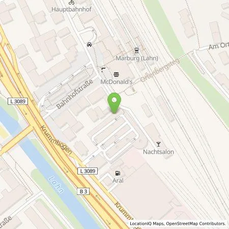 Standortübersicht der Tankstelle Erneuerbare für Marburg-Biedenkopf GmbH & Co. KG in 35037 Marburg