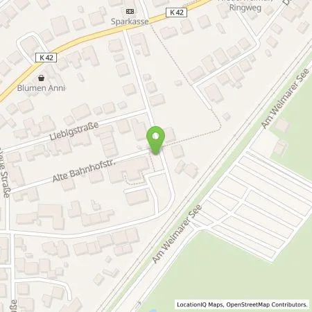 Standortübersicht der Tankstelle Erneuerbare für Marburg-Biedenkopf GmbH & Co. KG in 35096 Weimar (Lahn)