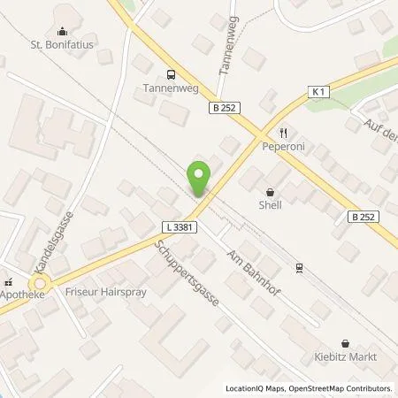 Standortübersicht der Tankstelle Erneuerbare für Marburg-Biedenkopf GmbH & Co. KG in 35083 Wetter