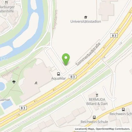 Standortübersicht der Tankstelle Erneuerbare für Marburg-Biedenkopf GmbH & Co. KG in 35037 Marburg