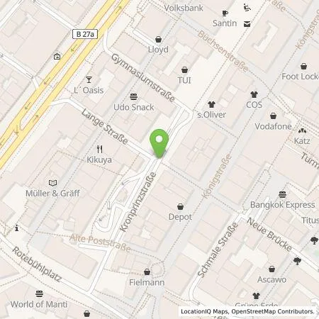 Standortübersicht der Tankstelle B+B Parkhaus GmbH & Co.KG in 70173 Stuttgart