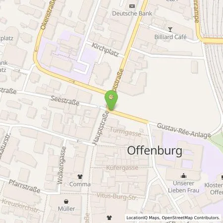 Standortübersicht der Tankstelle B+B Parkhaus GmbH & Co.KG in 77652 Offenburg