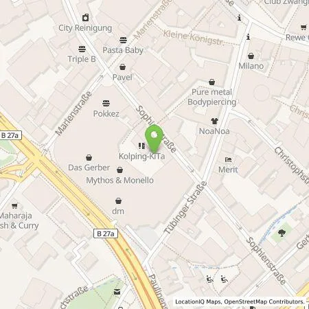 Standortübersicht der Tankstelle B+B Parkhaus GmbH & Co.KG in 70178 Stuttgart