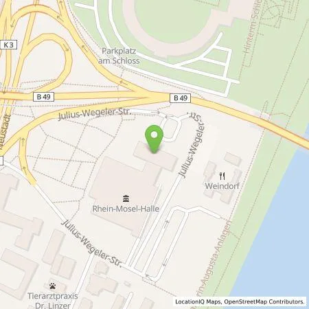 Standortübersicht der Tankstelle B+B Parkhaus GmbH & Co.KG in 56068 Koblenz