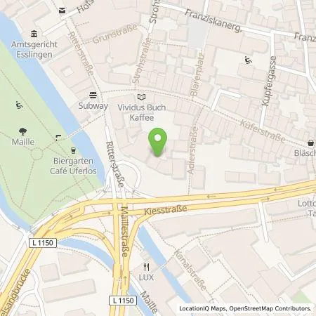 Standortübersicht der Tankstelle B+B Parkhaus GmbH & Co.KG in 73728 Esslingen