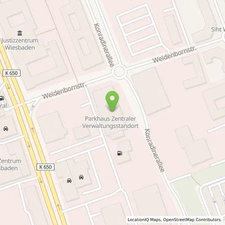 Standortübersicht der Tankstelle B+B Parkhaus GmbH & Co.KG in 65189 Wiesbaden