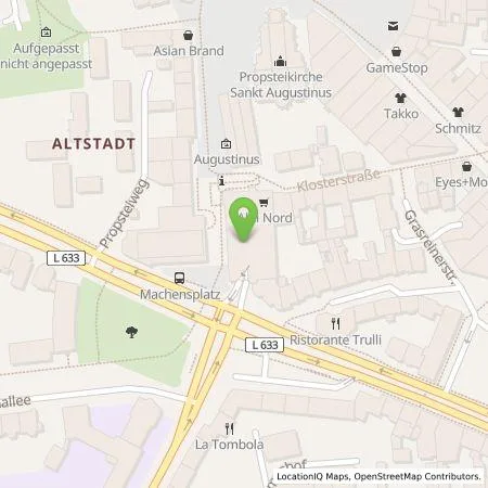 Standortübersicht der Tankstelle B+B Parkhaus GmbH & Co.KG in 45879 Gelsenkirchen