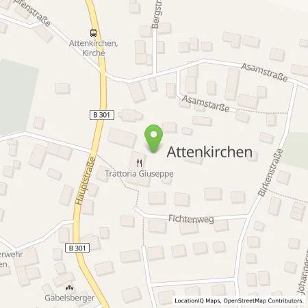 Standortübersicht der Tankstelle Bürger-Energie Genossenschaft Freisinger Land eG in 85395 Attenkirchen