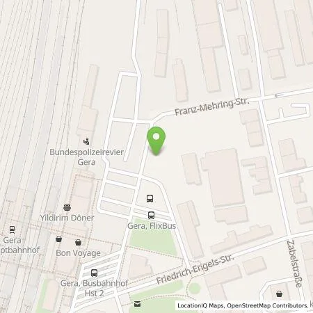 Standortübersicht der Tankstelle Energieversorgung Gera GmbH in 07545 Gera