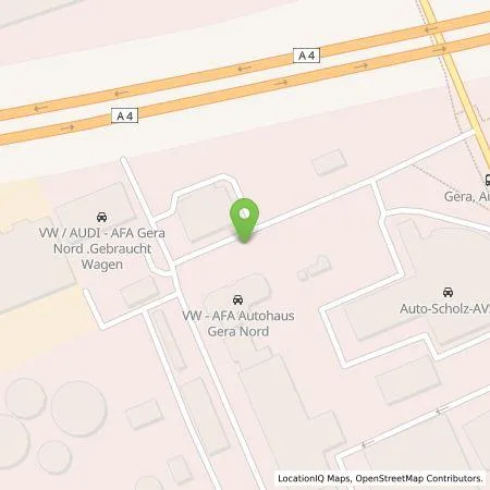 Standortübersicht der Tankstelle Energieversorgung Gera GmbH in 07546 Gera