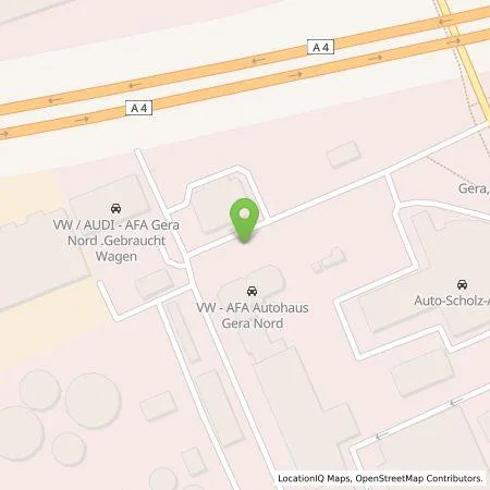 Standortübersicht der Tankstelle Energieversorgung Gera GmbH in 07546 Gera