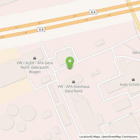 Standortübersicht der Tankstelle Energieversorgung Gera GmbH in 07546 Gera