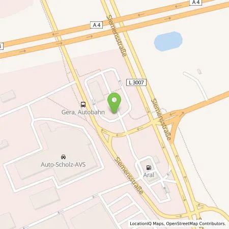 Standortübersicht der Tankstelle Energieversorgung Gera GmbH in 07546 Gera