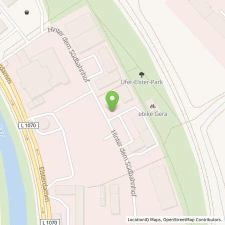 Standortübersicht der Tankstelle Energieversorgung Gera GmbH in 07548 Gera