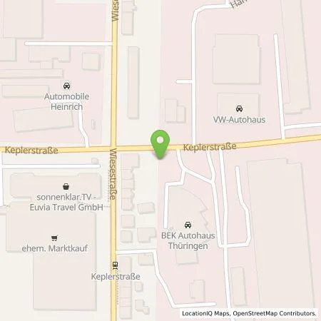 Standortübersicht der Tankstelle Energieversorgung Gera GmbH in 07545 Gera