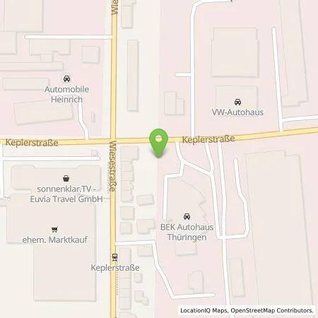 Standortübersicht der Tankstelle Energieversorgung Gera GmbH in 07546 Gera