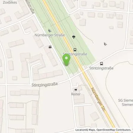 Standortübersicht der Tankstelle Erlanger Stadtwerke AG in 91052 Erlangen