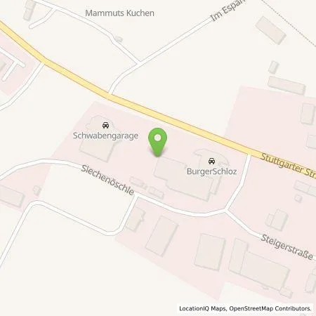 Standortübersicht der Tankstelle Burger Schloz Automobile GmbH & Co. KG in 73312 Geislingen an der Steige