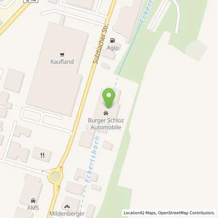 Standortübersicht der Tankstelle Burger Schloz Automobile GmbH & Co. KG in 71522 Backnang