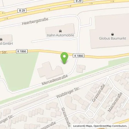 Standortübersicht der Tankstelle Burger Schloz Automobile GmbH & Co. KG in 71384 Weinstadt