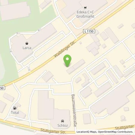 Standortübersicht der Tankstelle Burger Schloz Automobile GmbH & Co. KG in 73614 Schorndorf