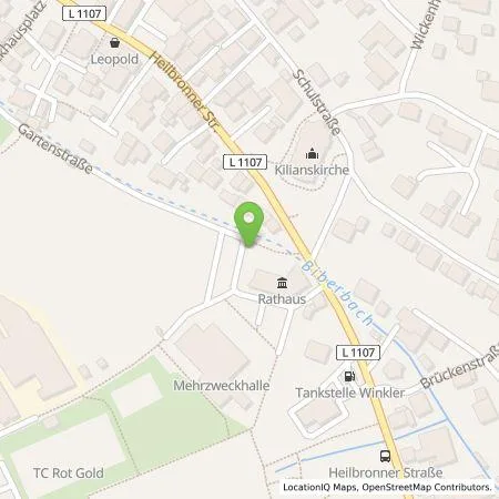 Standortübersicht der Tankstelle Stadtwerke Heilbronn GmbH in 74252 Massenbachhausen