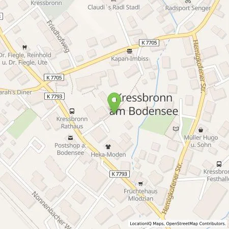 Standortübersicht der Tankstelle Regionalwerk Bodensee GmbH & Co. KG in 88079 Kressbronn