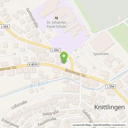 Standortübersicht der Tankstelle deer GmbH in 75438 Knittlingen