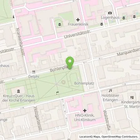 Standortübersicht der Tankstelle Erlanger Stadtwerke AG in 91054 Erlangen