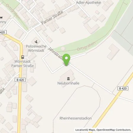 Standortübersicht der Tankstelle EWR AG in 55286 Wörrstadt