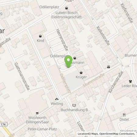 Standortübersicht der Tankstelle Stadtwerke Dillingen/Saar GmbH in 66763 Dillingen/Saar