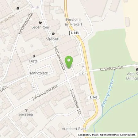 Standortübersicht der Tankstelle Stadtwerke Dillingen/Saar GmbH in 66763 Dillingen/Saar