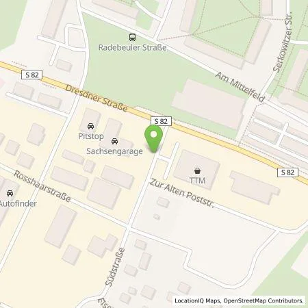 Standortübersicht der Tankstelle SachsenEnergie AG in 01640 Coswig