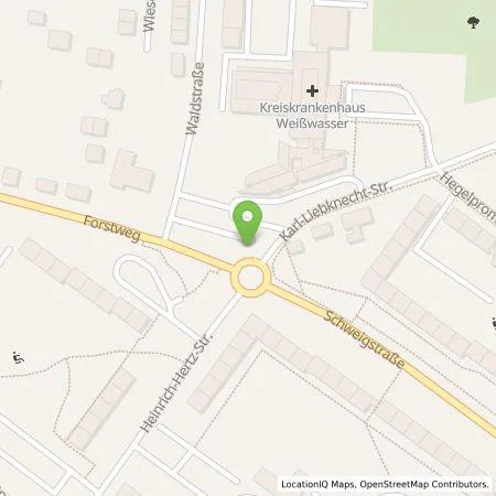 Standortübersicht der Tankstelle SachsenEnergie AG in 02943 Weißwasser /O.L.