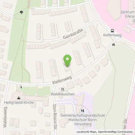 Standortübersicht der Tankstelle Energie- und Wasserversorgung Bonn/Rhein-Sieg GmbH in 53127 Bonn