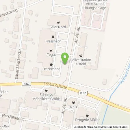 Standortübersicht der Tankstelle EnBW mobility+ AG und Co.KG in 36304 Alsfeld