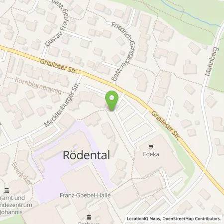 Standortübersicht der Tankstelle Stadtwerke Rödental in 96472 Rödental