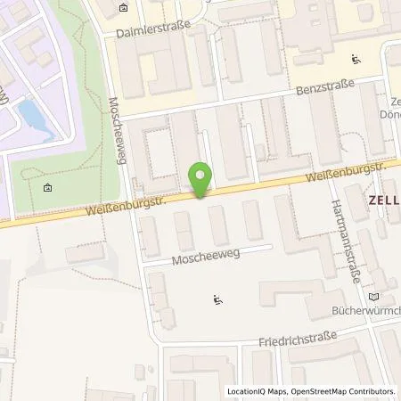 Standortübersicht der Tankstelle Stadtwerke Würzburg AG in 97082 Würzburg