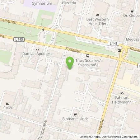 Standortübersicht der Tankstelle SWT Anstalt des öffentlichen Rechts der Stadt Trier in 54290 Trier