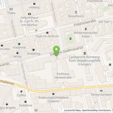 Standortübersicht der Tankstelle APCOA PARKING Deutschland GmbH in 91056 Erlangen