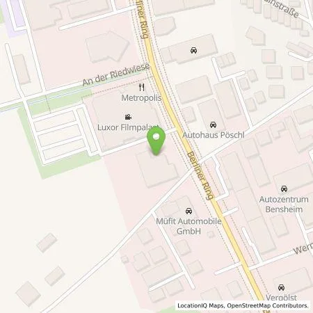 Standortübersicht der Tankstelle PHARMAZEUTISCHE FABRIK DR. RECKEWEG & CO. GMBH in 64625 Bensheim