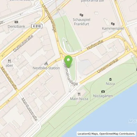 Standortübersicht der Tankstelle Mainova AG in 60313 Frankfurt am Main