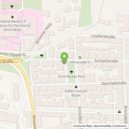 Standortübersicht der Tankstelle Stadtwerke Würzburg AG in 97080 Würzburg