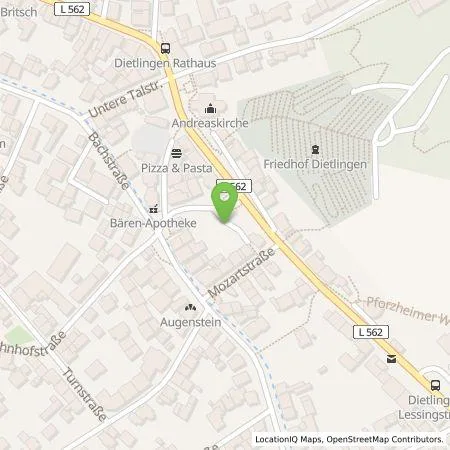 Standortübersicht der Tankstelle deer GmbH in 75210 Keltern