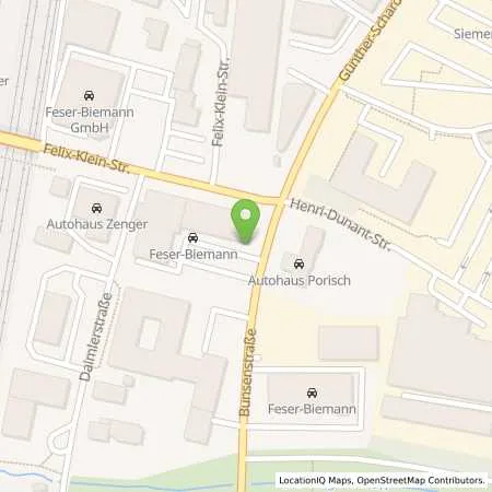 Standortübersicht der Tankstelle Feser-Biemann Erlangen GmbH in 91058 Erlangen
