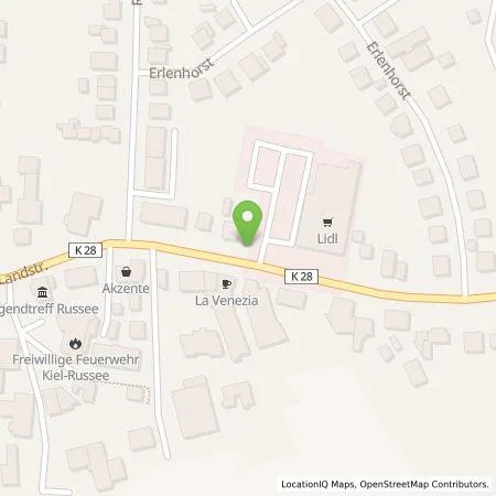 Standortübersicht der Tankstelle Lidl Dienstleistung GmbH & Co. KG in 24111 Kie (Russee)