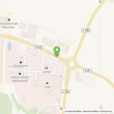 Standortübersicht der Tankstelle Lidl Dienstleistung GmbH & Co. KG in 33178 Borchen